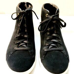 Cole Haan Grand Crosscourt High Top Sneakers Size 8.5 Womens Black Suede Lace-Up